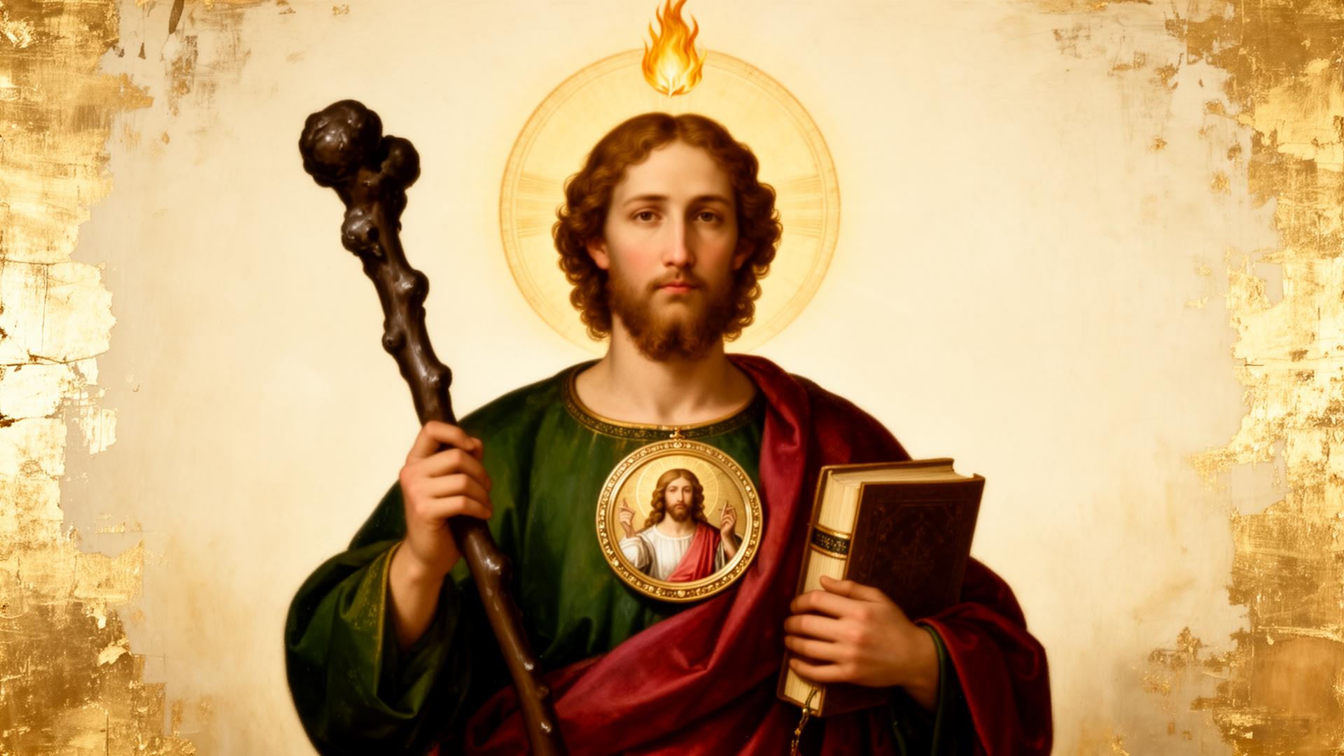 Saint Jude Thaddée, apôtre du Christ, peinture sacrée